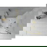 Mexen Rio cabină de duș semicirculară 80 x 80 cm, șron, aurie + cadă Rio, albă - 863-080-080-50-30-4710