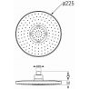 Mexen D-05 pară de tip ploaie 22 cm, Aurie/Albă - 79705-50