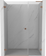 Mexen Lunar-B L ușă de duș batantă stânga 130 cm, transparentă, cupru periat - 832SL-130-050-65-00-L