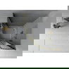 Cabină de duș semicirculară Mexen Rio 90 x 90 cm, grafit, aurie + tavă de duș Rio, alb - 863-090-090-50-0-4710