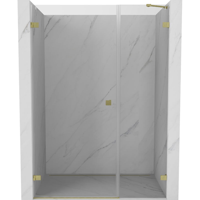 Mexen Lunar-B uși de duș pivotante stânga 115 cm, transparente, auriu periat - 832S-115-050-55-00-L