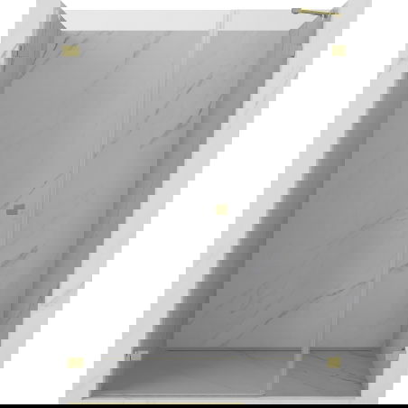 Mexen Lunar-B ușă de duș batantă stânga 115 cm, transparentă, auriu periat - 832S-115-050-55-00-L