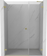 Mexen Lunar-B ușă de duș batantă stânga 120 cm, transparentă, auriu șlefuit - 832S-120-050-55-00-L
