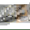 Mexen Rio cabină de duș pătrată 90 x 90 cm, transparentă, aurie + cadă de duș Rio, albă - 860-090-090-50-00-4510