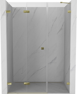 Mexen Lunar-F uși de duș pliante stânga 135 cm, transparent, auriu - 836S-135-050-50-00-L