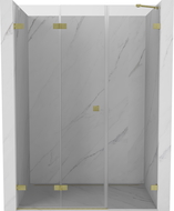 Mexen Lunar-F uși de duș pliabile stânga 115 cm, transparent, auriu periat - 836S-115-050-55-00-L