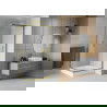 Mexen Rio cabină de duș pătrată 90 x 90 cm, Înghețat, Aurie + cadă de duș Rio, Albă - 860-090-090-50-30-4510