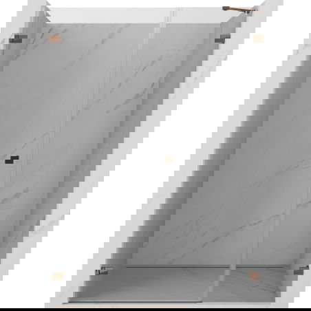 Mexen Lunar-B ușă de duș batantă stânga 110 cm, transparentă, aur roz - 832S-110-050-60-00-L