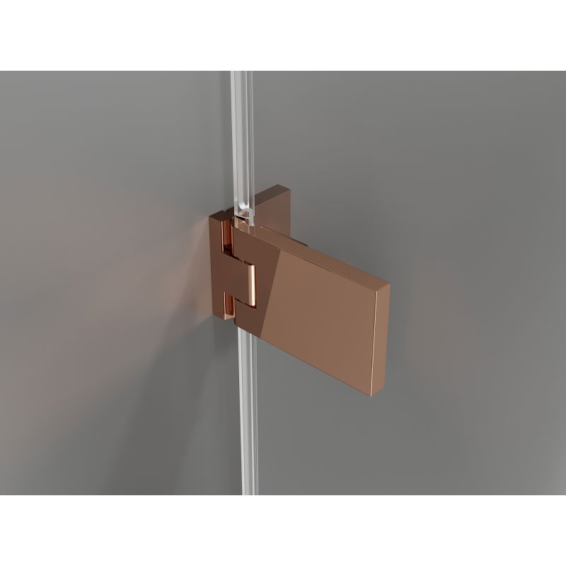 Mexen Lunar-F ușă de duș pliabilă pe stânga 140 cm, transparentă, aur roz - 836S-140-050-60-00-L