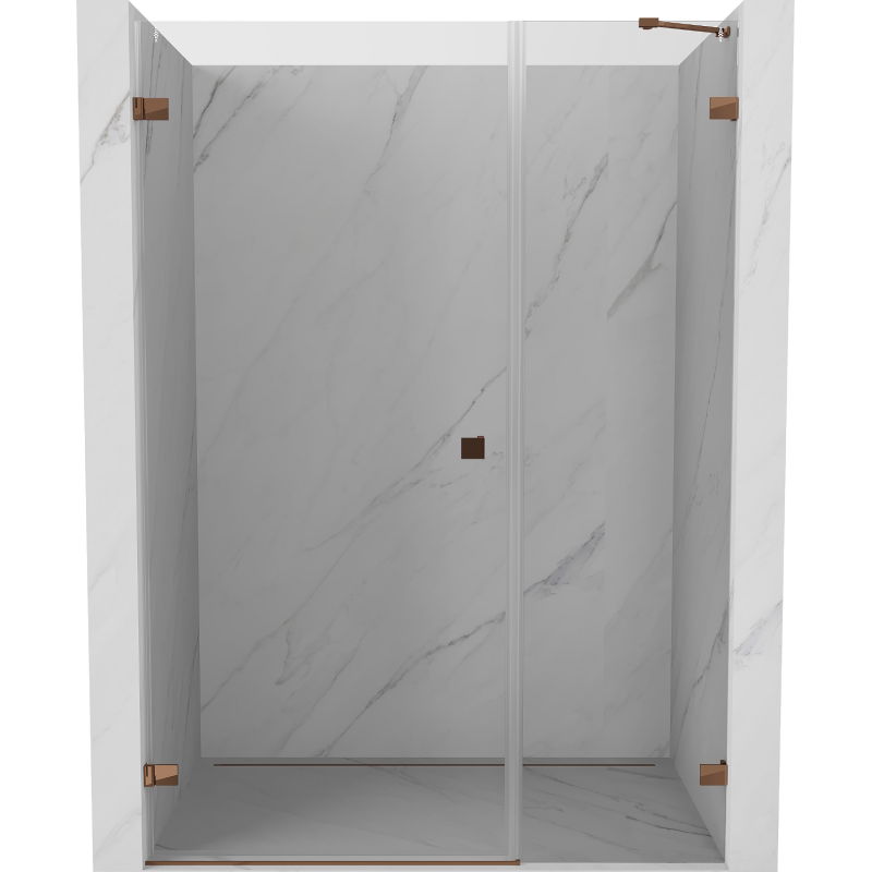 Mexen Lunar-B uși de duș cu deschidere spre stânga 120 cm, transparente, aur roz - 832S-120-050-60-00-L