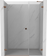 Mexen Lunar-B uși de duș cu deschidere spre stânga 120 cm, transparente, aur roz - 832S-120-050-60-00-L