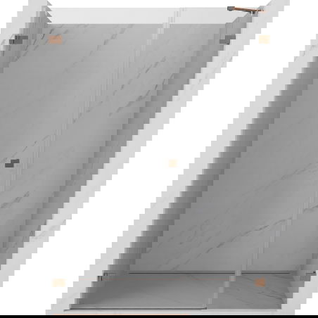 Mexen Lunar-B ușă de duș batantă stânga 110 cm, transparentă, cupru periat - 832S-110-050-65-00-L