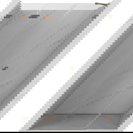 Mexen Lunar-F ușă de duș pliabilă stânga 125 cm, transparent, cupru periat - 836S-125-050-65-00-L