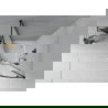 Cabina de duș Mexen Rio semicirculară 80 x 80 cm, fumurie, neagră + bazin Rio, alb - 863-080-080-70-30-4710
