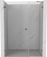 Mexen Lunar-B uși de duș batante stânga 120 cm, transparent, cupru periat - 832S-120-050-65-00-L