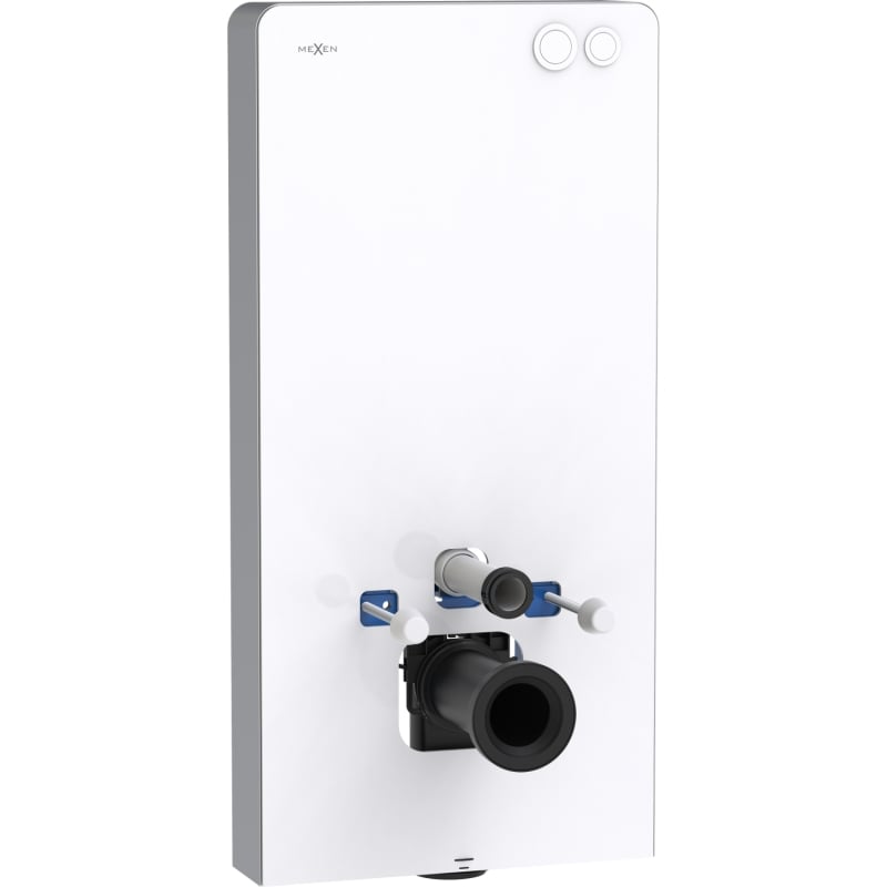 Mexen Tex Air G fali feletti pneumatikus WC tartószerkezet, fehér üveg - 61150A-20