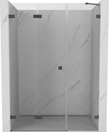Mexen Lunar-F uși de duș pliabile stânga 125 cm, transparent, gri armă periat - 836S-125-050-66-00-L