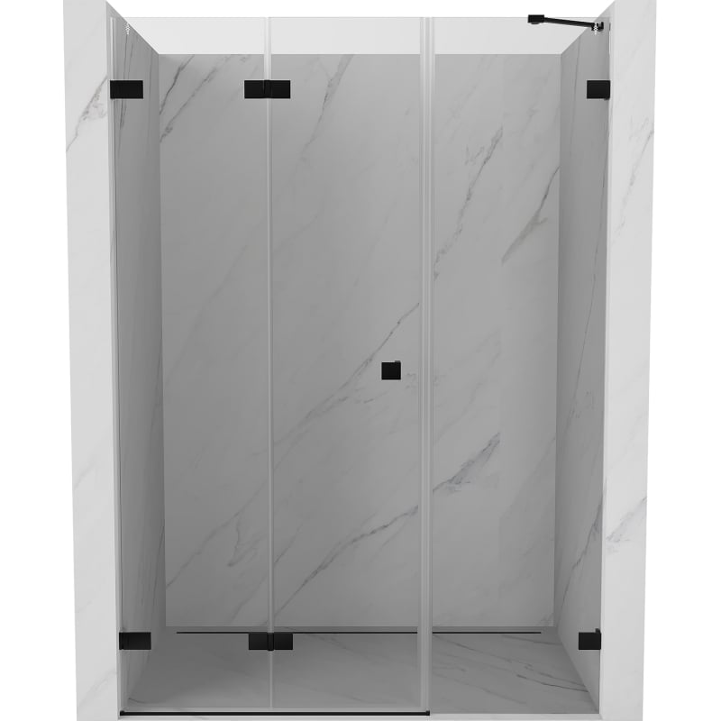 Mexen Lunar-F uși de duș pliante stânga 115 cm, transparent, negru - 836S-115-050-70-00-L