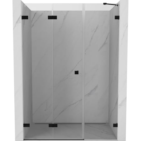Mexen Lunar-F uși de duș pliante stânga 115 cm, transparent, negru - 836S-115-050-70-00-L