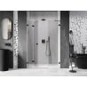 Mexen Lunar-F uși de duș pliante stânga 115 cm, transparent, negru - 836S-115-050-70-00-L