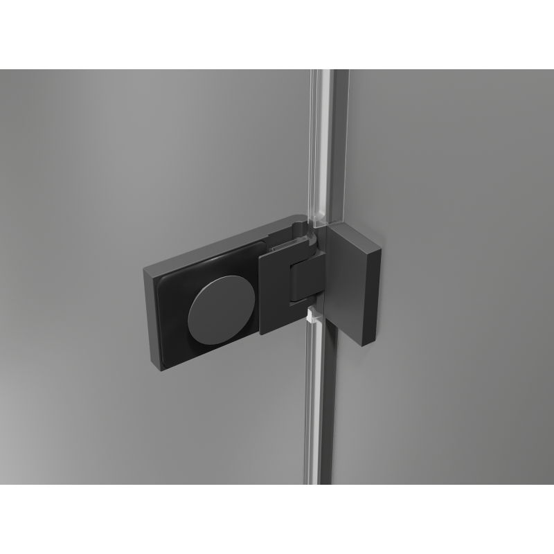 Mexen Lunar-F összecsukható zuhanyajtó bal 125 cm, átlátszó, gun metal - 836S-125-050-95-00-L