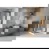 Mexen Rio cabină de duș pătrată 80 x 80 cm, Înghețat, Neagră + cadă de duș Rio, Albă - 860-080-080-70-30-4510