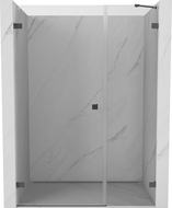 Mexen Lunar-B ușă de duș cu deschidere spre stânga 130 cm, transparent, gri armat periat - 832S-130-050-66-00-L