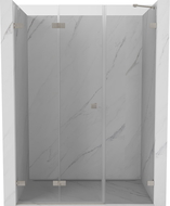 Mexen Lunar-F 120 cm összecsukható balos zuhanyajtó, áttetsző, kefélt nikkel - 836S-120-050-97-00-L