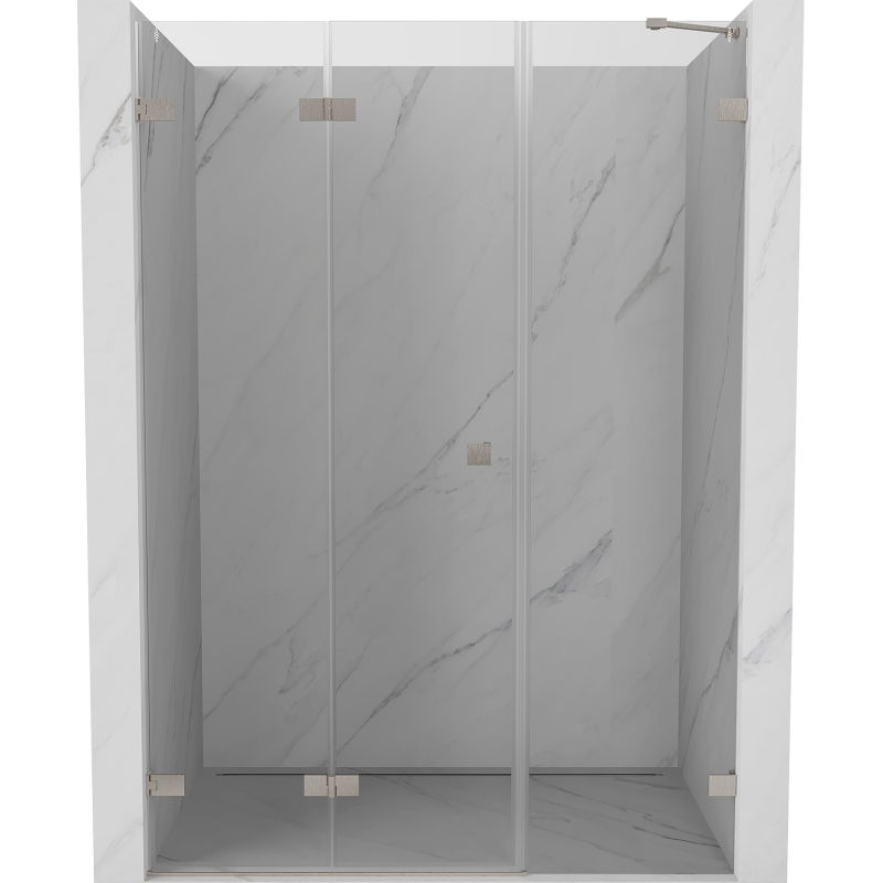 Mexen Lunar-F uși de duș pliabile stânga 140 cm, transparent, nichel periat - 836S-140-050-97-00-L