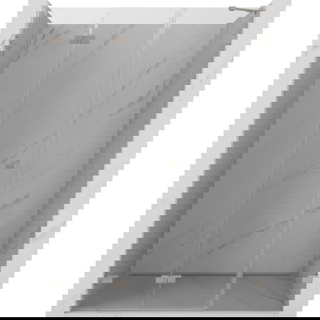 Mexen Lunar-F uși de duș pliante stânga 140 cm, transparent, nichel periat - 836S-140-050-97-00-L