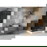 Mexen Rio cabină de duș pătrată 90 x 90 cm, Grafit, Neagră + cadă de duș Rio, Albă - 860-090-090-70-40-4510