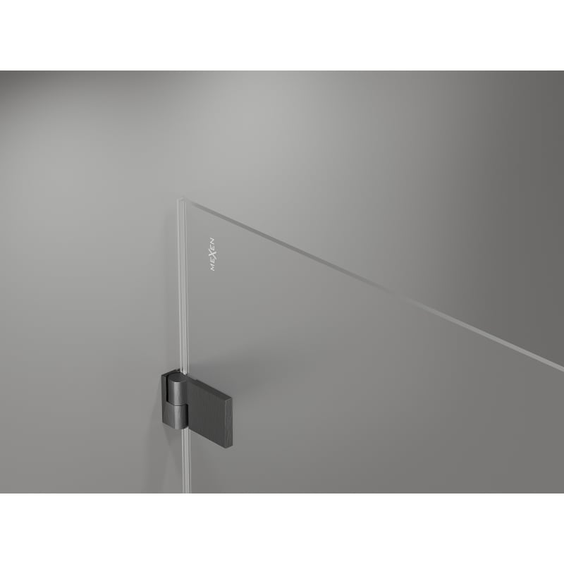 Mexen Lunar-B ușă de duș batantă stânga 150 cm, transparentă, gun gray periat - 832S-150-050-66-00-L