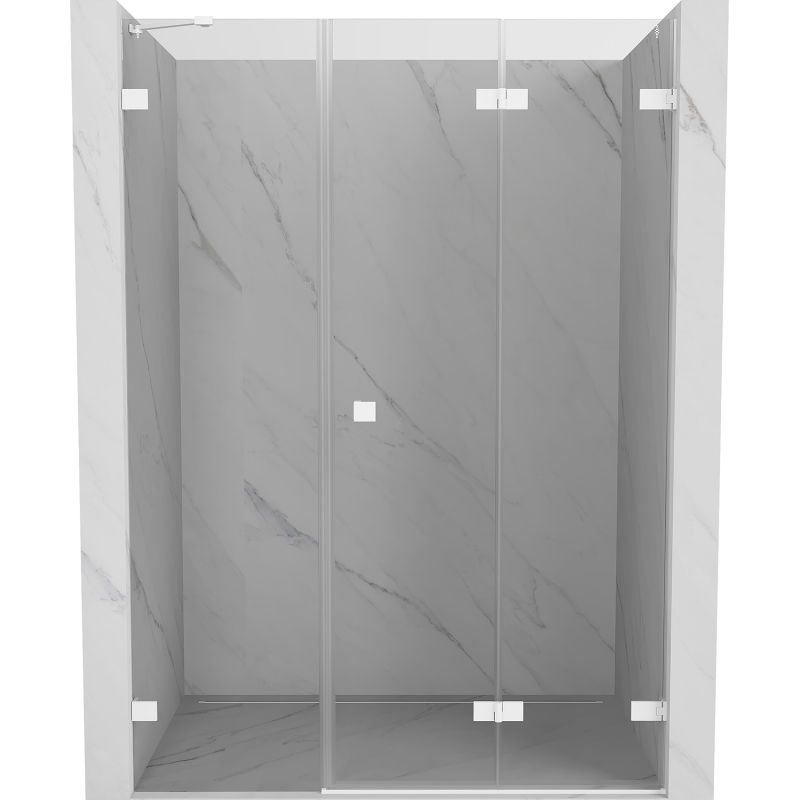 Mexen Lunar-F uși de duș pliabile dreapta 110 cm, transparent, alb - 836S-110-050-20-00-P