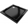 Mexen Flat slim négyzet zuhanytálca 70 x 70 cm, fekete, króm szifon - 40707070