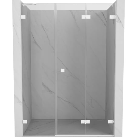Mexen Lunar-F uși de duș pliabile dreapta 135 cm, transparente, alb - 836S-135-050-20-00-P