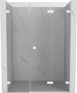 Mexen Lunar-F uși de duș pliabile dreapta 140 cm, transparente, alb - 836S-140-050-20-00-P