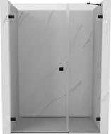 Mexen Lunar-B uși de duș rabatabile stânga 110 cm, transparente, negre - 832S-110-050-70-00-L