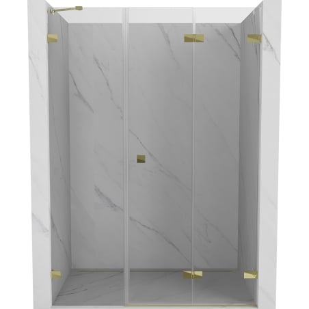 Mexen Lunar-F ușă de duș pliată dreapta 135 cm, transparent, auriu - 836S-135-050-50-00-P