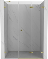 Mexen Lunar-F uși de duș pliabile dreapta 145 cm, transparent, aurii - 836S-145-050-50-00-P