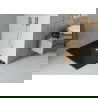 Mexen Flat téglalap alakú slim zuhanytálca  90 x 80 cm, Fekete, szifon Króm - 40708090