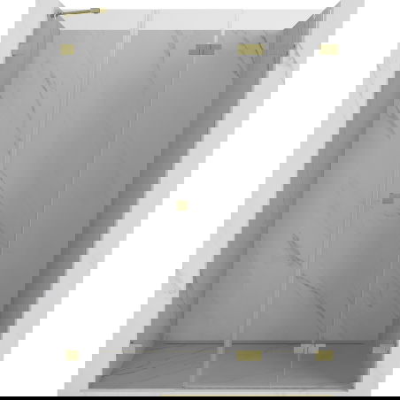 Mexen Lunar-F uși de duș pliabile dreapta 110 cm, transparente, aurii periate - 836S-110-050-55-00-P