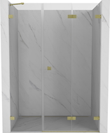 Mexen Lunar-F uși de duș pliabile dreapta 110 cm, transparente, aurii periate - 836S-110-050-55-00-P