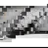 Mexen Lunar-B uși de duș reversibile stânga 135 cm, transparent, negru - 832S-135-050-70-00-L