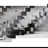 Mexen Lunar-B uși de duș reversibile stânga 135 cm, transparent, negru - 832S-135-050-70-00-L