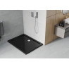 Mexen Flat brodzik dreptunghiular slim 110 x 80 cm, negru, sifon crom - 40708011