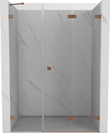 Mexen Lunar-F uși de duș pliabile dreapta 110 cm, transparent, cupru periat - 836S-110-050-65-00-P