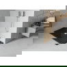 Mexen Flat téglalap alakú slim zuhanytálca  130 x 70 cm, Fekete, szifon Króm - 40707013