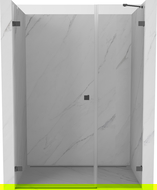 Mexen Lunar-B uși de duș batante stânga 145 cm, transparent, metal armasar - 832S-145-050-95-00-L