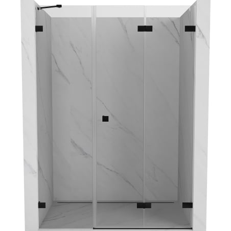 Mexen Lunar-F összecsukható zuhanyajtó, jobb oldali, 110 cm, átlátszó, fekete - 836S-110-050-70-00-P