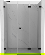 Mexen Lunar-F ușă de duș pliabilă dreapta 130 cm, transparentă, neagră - 836S-130-050-70-00-P